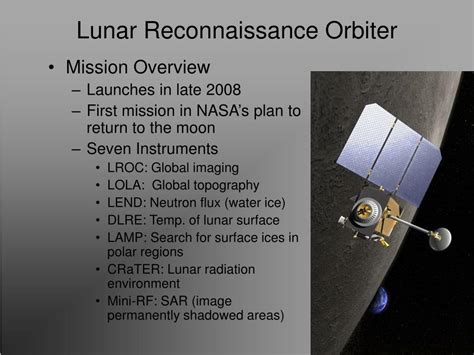 PPT - Lunar Reconnaissance Orbiter Camera PowerPoint Presentation, free ...