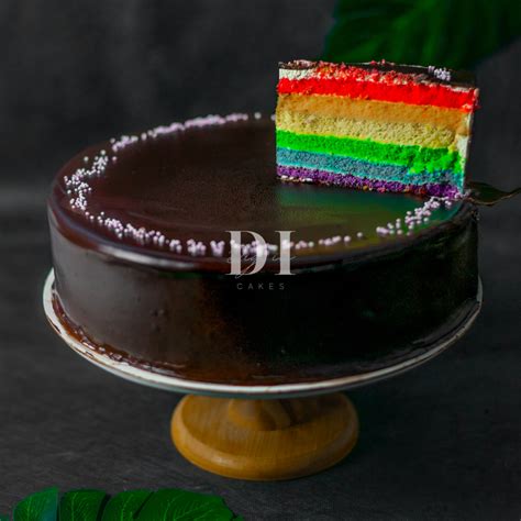 Colourful 9.5" Chocolate Rainbow Cake - Fav Florist Singapore