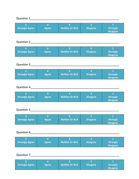 Free Likert Scale Template