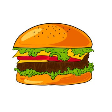 Veggie Burger Clipart Transparent