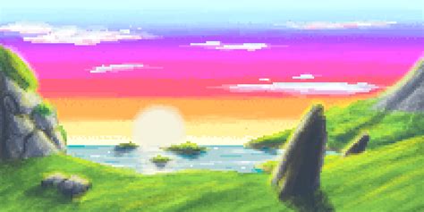 Minecraft Sunset Pixel Art