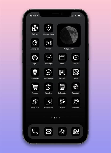 Free Black and White App Icons iPhone - Aesthetic Black App Icons iOS 14