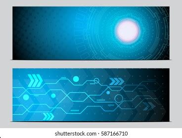 Vector Technology Banner Background Stock Vector (Royalty Free) 587166710