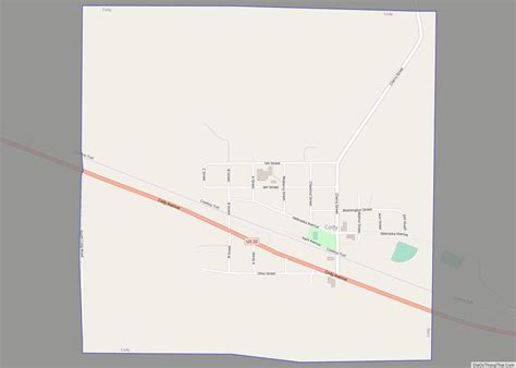 Map of Cody village, Nebraska