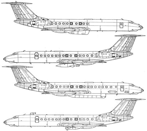 Tupolev Tu-134 Blueprint - Download free blueprint for 3D modeling