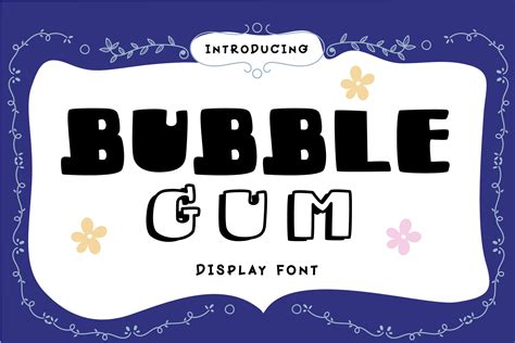 Bubble Gum Font By Nattyinshop · Creative Fabrica