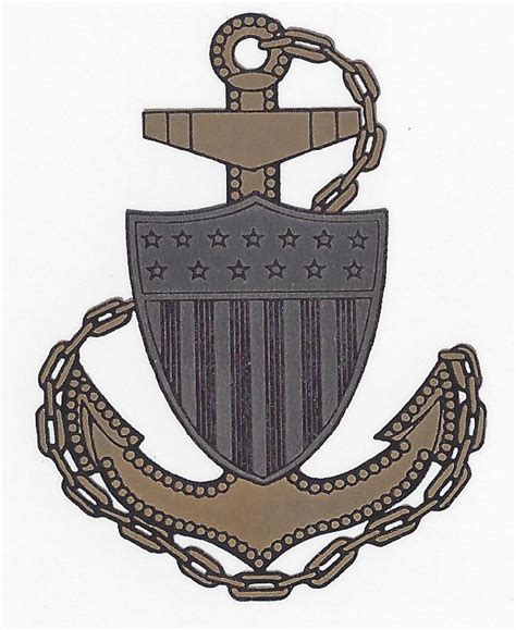 Fowled Anchor With Shield Is The Insignia For The Coast Guard Chief