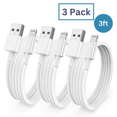 3Pack 3FT iPhone Lightning Cable iPhone Charger Lightning to USB A ...