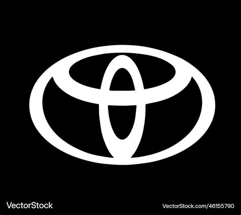 Toyota brand logo symbol white design japan car Vector Image