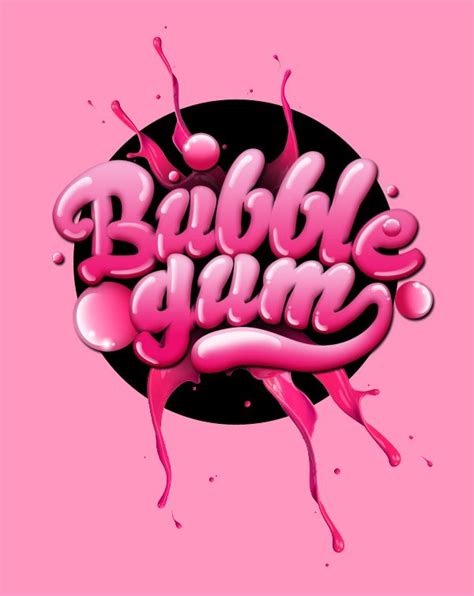 Font Bubble Gum Vector Image On Vectorstock Artofit