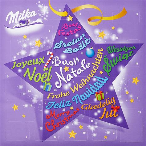 Adventskalender Milka Mix 219g* für nur 6,19 € (Anzeige) Merry, Neon Signs, Candy, Christmas ...