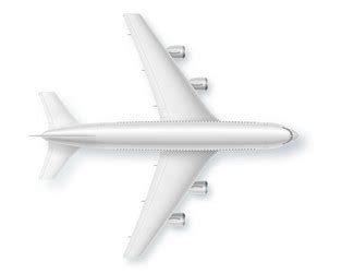 3d airplane top view Royalty Free Vector Image