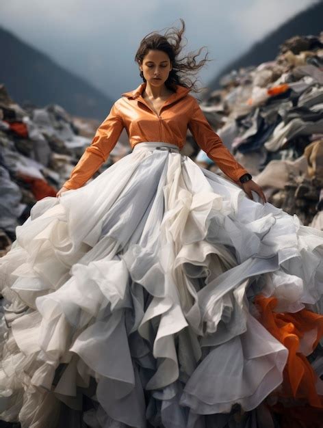 Premium AI Image | Fast fashion environmental impact