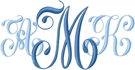 Glamour Monogram Font - Comes in 2,3,4,5 inch Sizes - machine embroide ...