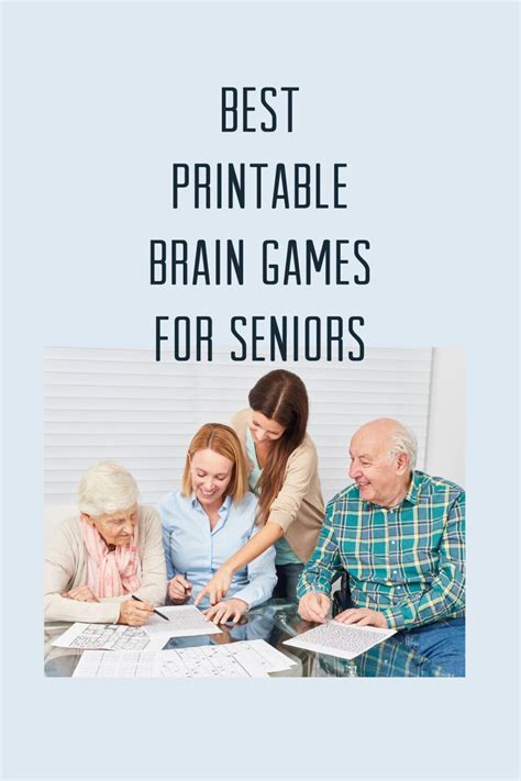 27 Best Printable Brain Games For Seniors - Fun Party Pop