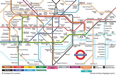 A4 Printable London Underground Map