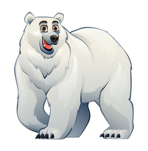 Cheerful polar bear vector cartoon illustration 26742716 Vector Art at ...