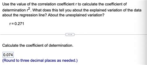 Solved Use the value of the correlation coefficient r to | Chegg.com