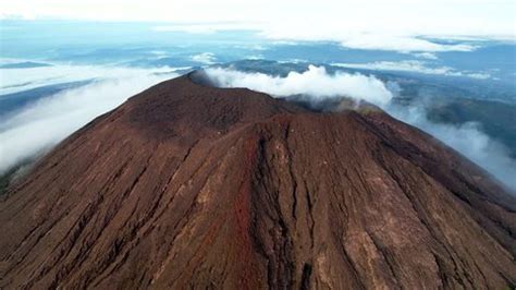 Aerial View Mount Slamet Gunung Slamet Stock Footage Video (100% ...