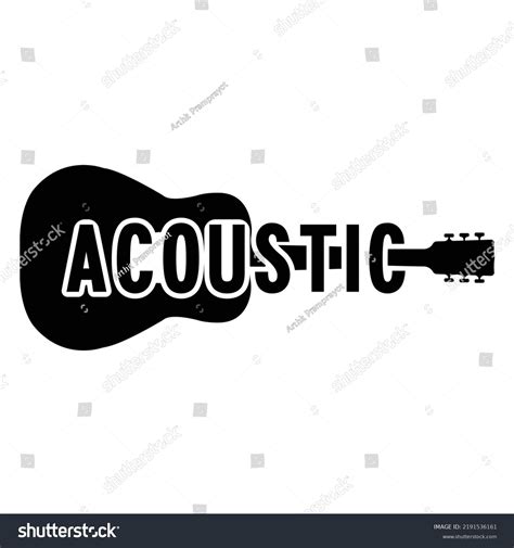 Acoustic Guitar Silhouette Vector Isolated On Stock Vector (Royalty ...