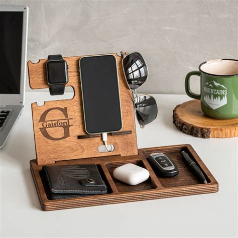 Personalized Gifts for Employees Wooden Dock Station With - Etsy Australia