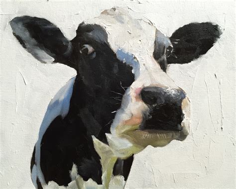 Cow Painting Cow Art Cow PRINT Cow Oil Painting Holstein Cow