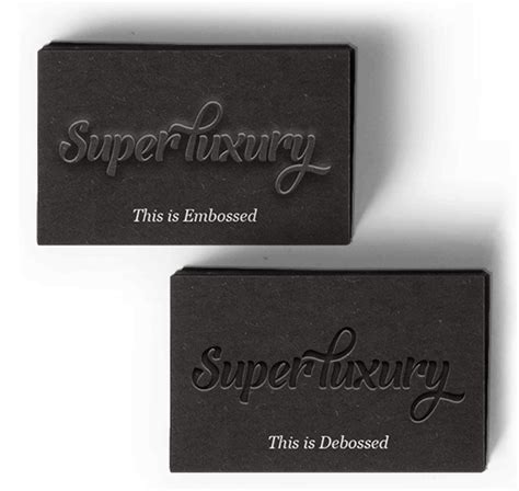 DEBOSSED Business Cards | SUPER LUXURY BUSINESS CARDS