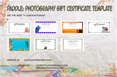 7+ Printable Photography Gift Certificate Templates FREE