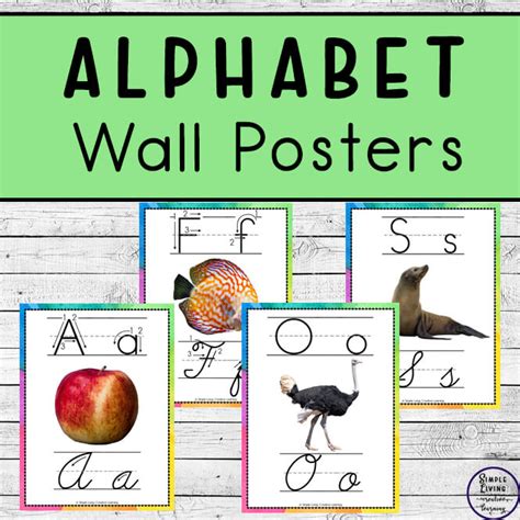 Alphabet Wall Posters - Simple Living. Creative Learning