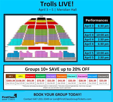 Trolls Live! - Toronto - Meridian Hall - First Class Group Tickets