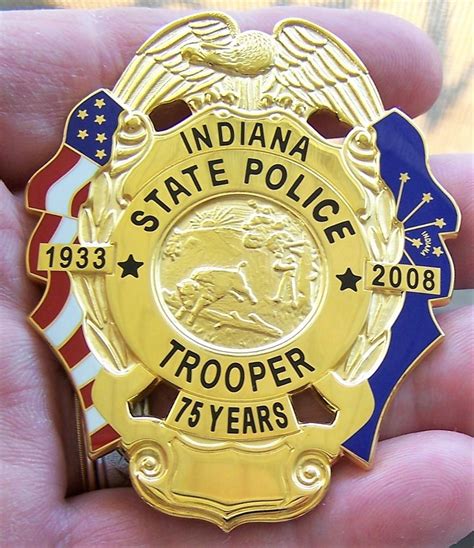 Collectors-Badges Auctions - Indiana State Police 75th Anniversary Badge