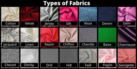 14 Types Of Clothing Fabric | Example NG