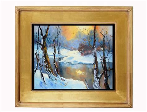 Impressionist snow scene Original landscape painting in oil | Etsy