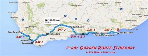 Map Of Garden Route - My Maps