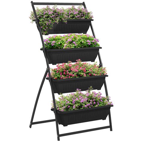 imerelez 4 Tier Vertical Raised Garden Bed, Indoor Outdoor Raised ...