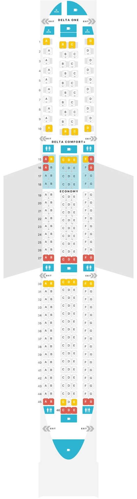 Delta 767-400 Seat Map - Airportix