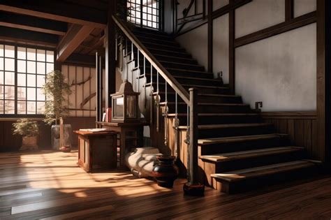 Premium AI Image | 3d house interior design with japanese style