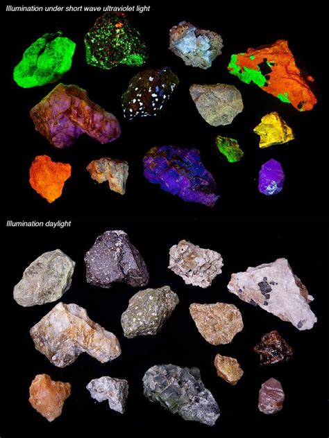 Fluorescent minerals photo | Cristalli minerali, Rocce e minerali, Immagini