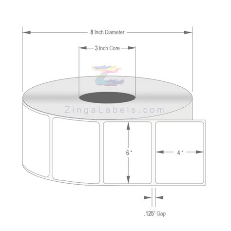 6" x 4" Thermal Transfer Labels, Not Perforated – ZingaLabels.com