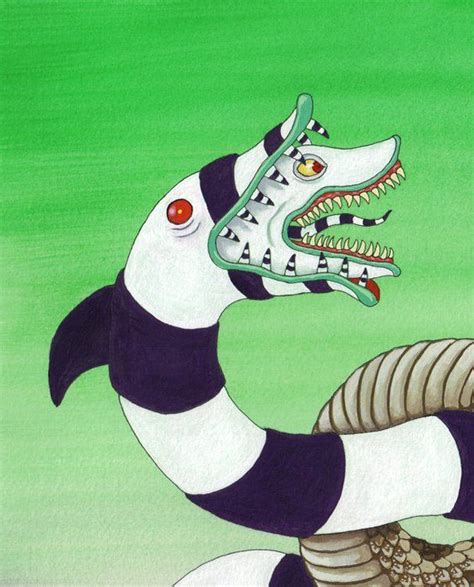 Beetlejuice Serpent & Sandworm Print - Etsy | Tim burton art ...