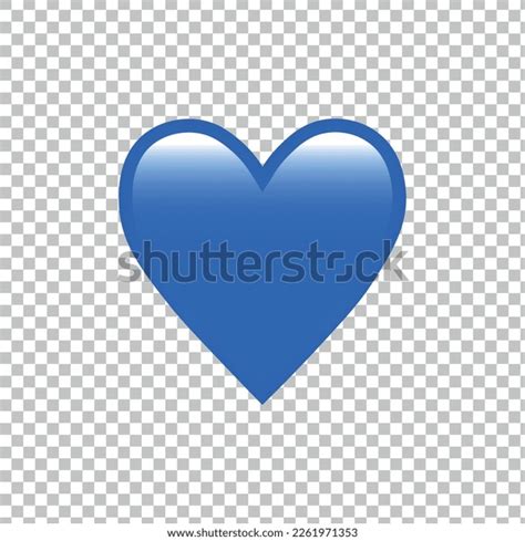 Blue Heart Emoji Isolated On White Stock Vector (Royalty Free ...