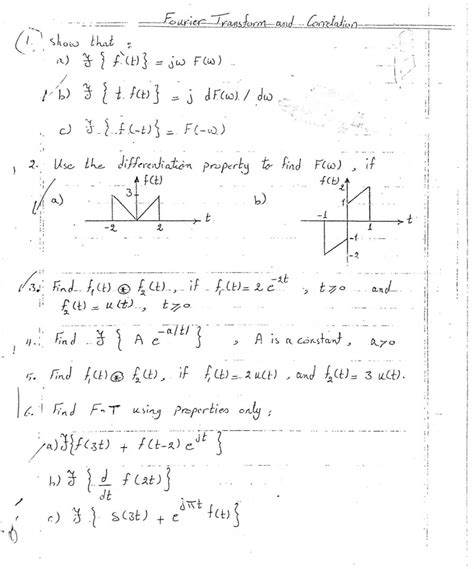 Solved I need solution for these Fourier Transform examples | Chegg.com