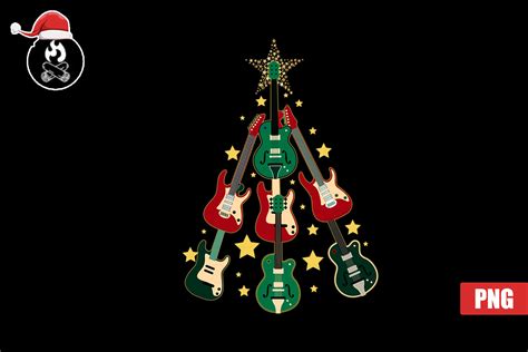 Guitar Christmas Tree Guitar Lover Graphic by Campfire Stories ...