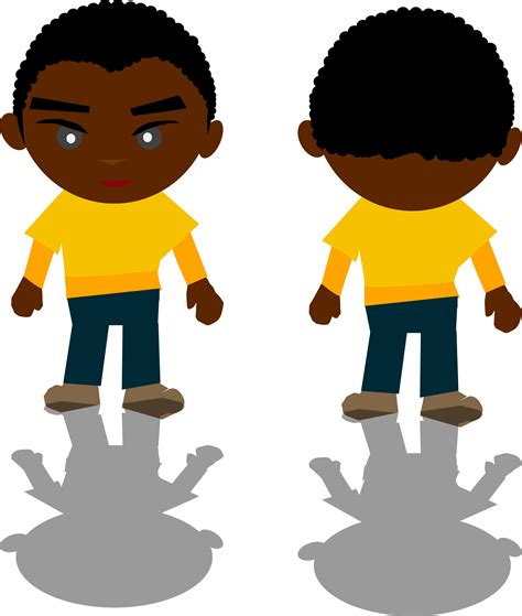 Clipart - Black Boy - PNG