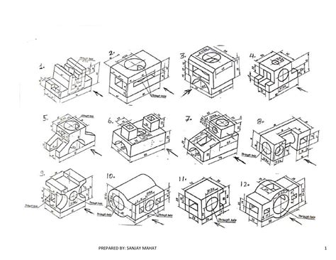 Orthographic Drawing Examples