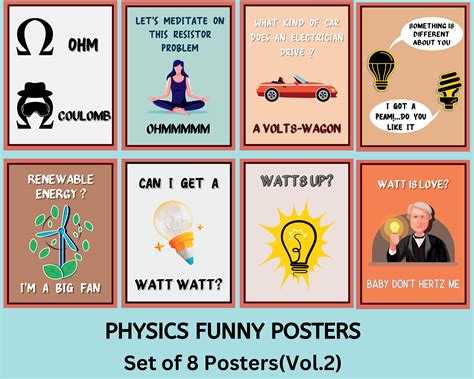 Funny Physics Posters Physics Puns Cool Jokes and Memes - Etsy