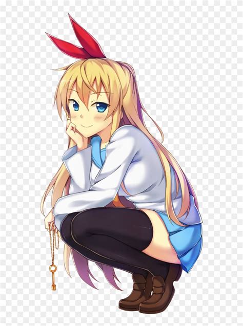 Cute Anime Girl Sitting Down