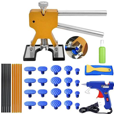 Auto Dent Puller Kit - Adjustable Golden Dent Remover Tools Paintless ...