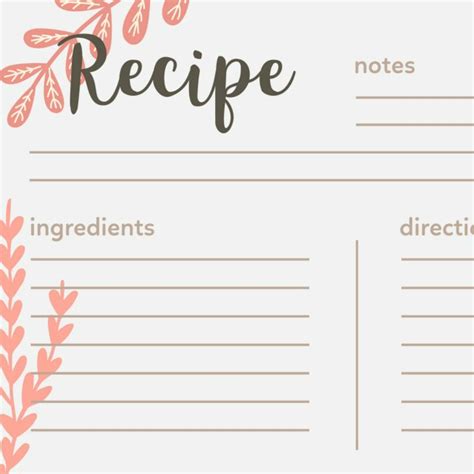 40 Recipe Card Template and Free Printables – Tip Junkie