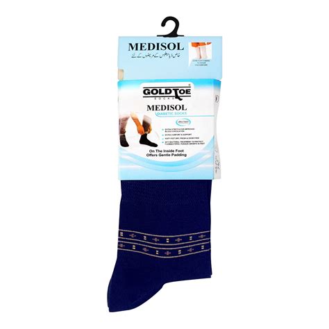 Order Goldtoe Medisol Diabetic Cotton Socks, Navy Blue Online at Best ...